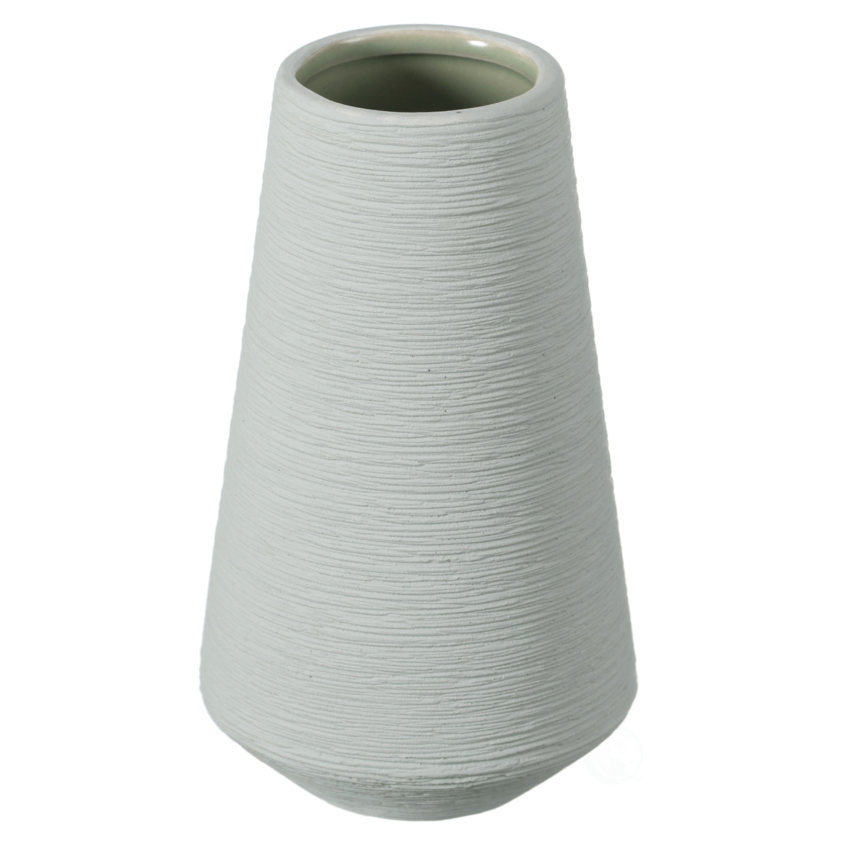 5.5" H Decorative Ceramic Round Cone Shape Centerpiece Table Vase Green, Small - LEHADAR