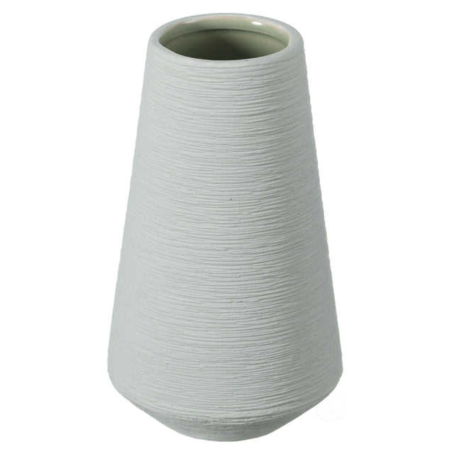 5.5" H Decorative Ceramic Round Cone Shape Centerpiece Table Vase Green, Small - LEHADAR
