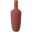 10" H Decorative Ceramic Urn Vase, Modern Style Centerpiece Table Vase, Red - LEHADAR