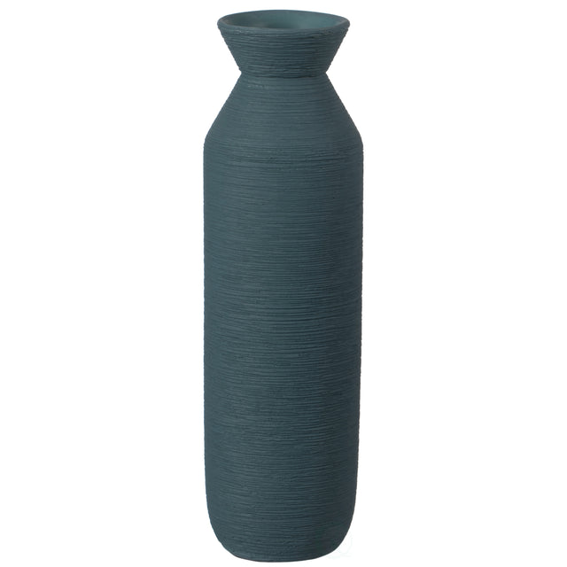 9" H Decorative Ceramic Cylinder Vase, Modern Style Centerpiece Table Vase, Blue - LEHADAR