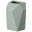 6" H Decorative Ceramic Multi Paned Vase, Modern Style Centerpiece Table Vase Green, Small - LEHADAR