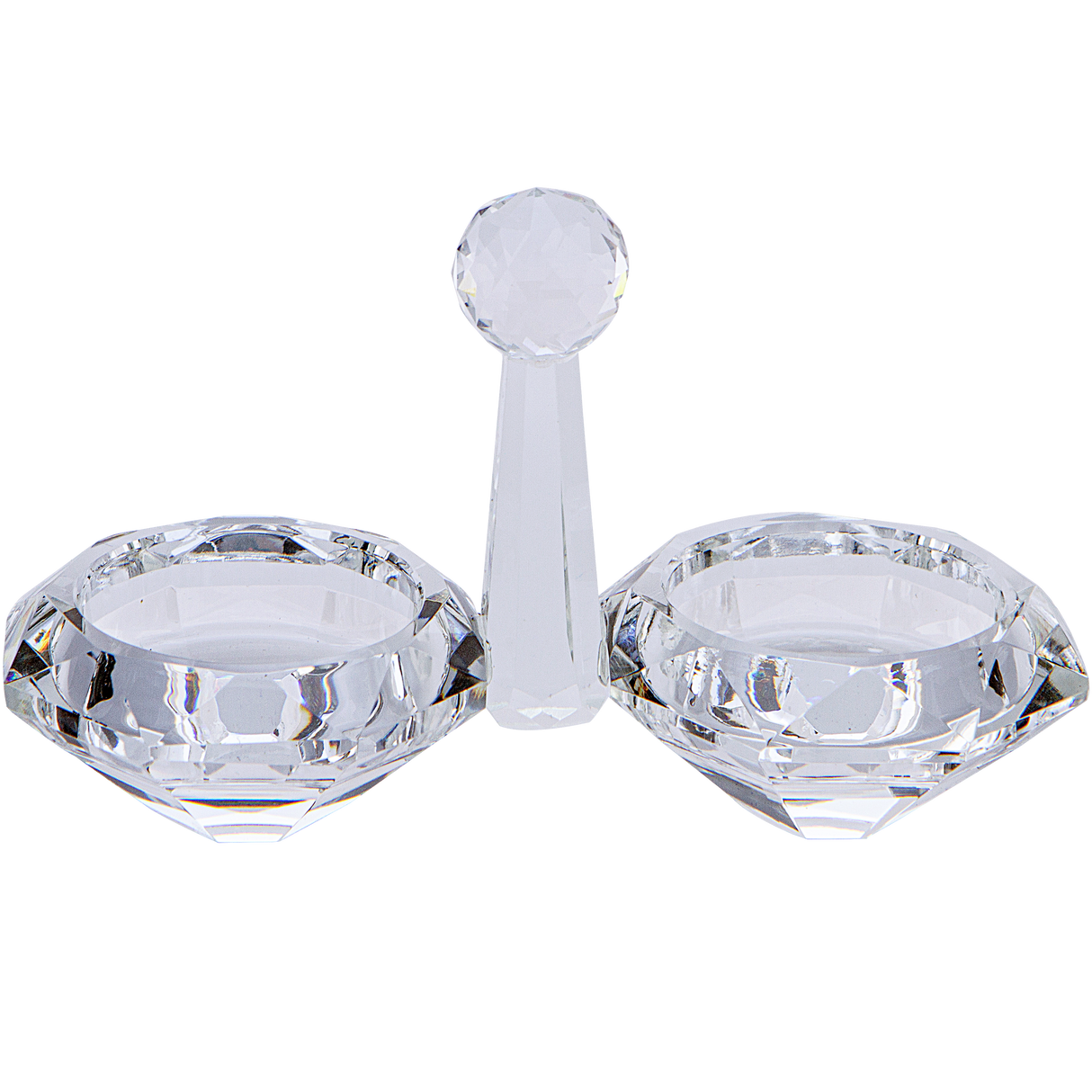 Crystal Salt & Pepper Stand 4x5" - LEHADAR