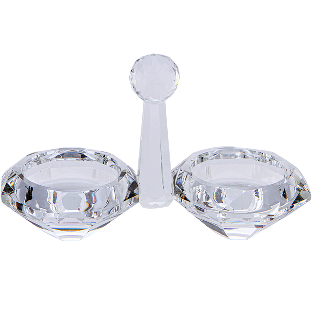 Crystal Salt & Pepper Stand 4x5" - LEHADAR