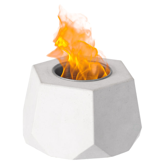 Hexagon Tabletop Fire Pit | Rubbing Alcohol Fireplace Indoor Outdoor Portable Fire Concrete Bowl Pot Fireplace HEX - LEHADAR