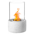 Cylinder decor Mini Tabletop Fire Pit | Rubbing Alcohol Fireplace Indoor Outdoor Portable Fire Concrete Round Glass Bowl Pot - LEHADAR