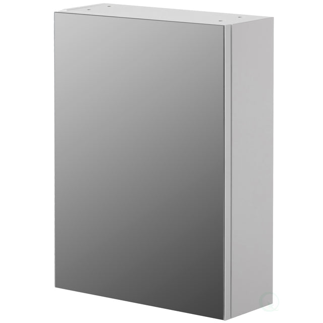Wall Mount Bathroom Mirrored Storage Cabinet with Single Door | 2 Adjustable Shelves Medicine Wood Organizer Storage Furniture for Bathrooms, Kitchens, and Laundry Room (White) - LEHADAR