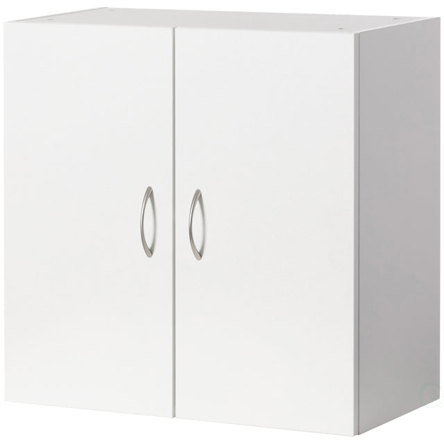 Wall Mount Bathroom Wood Cabinet with Adjustable Shelf and Double Doors | Medicine Organizer Storage Furniture for Bathrooms, Kitchens, and Laundry Room (White) - LEHADAR