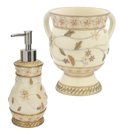 Pol Gift Set - "Flower" Soap Container With Wash Cup - LEHADAR