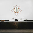 Uniquewise Decorative 12.25-inch Flower Shape Rose Gold Metal Frame Mirror - Perfect for Living Room, Bedroom, Bathroom Vanity, Entryway, or Hallway, Adding Elegance and Charm to Your Space - LEHADAR