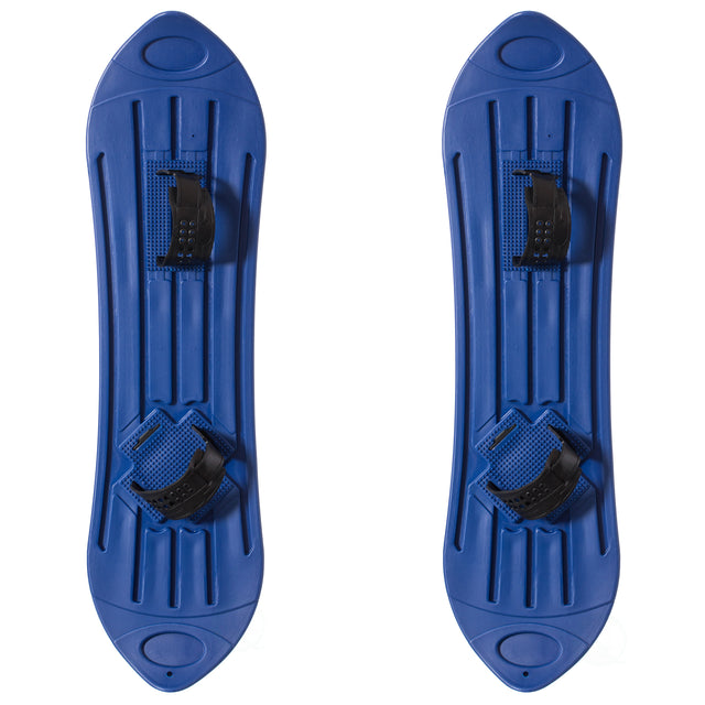 Kids Plastic Outdoor Snowboard Ice Sled, Single-Person, Kids over 5 Years, Blue Set of 2 - LEHADAR