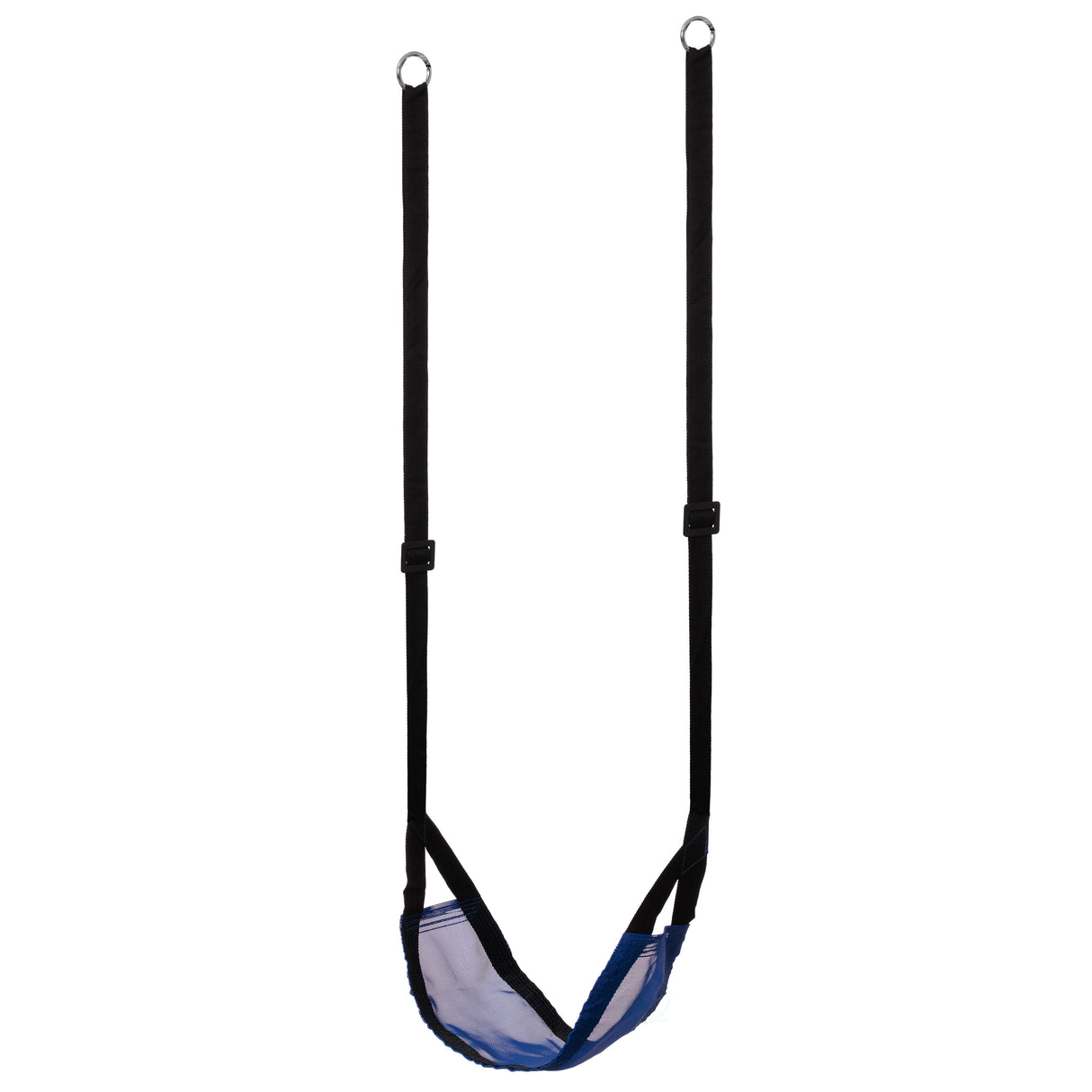 Indoor and Outdoor Patio Playground Kids Fun Hanging Mesh Fabric Tree Swing with Adjustable Strap, Blue - LEHADAR