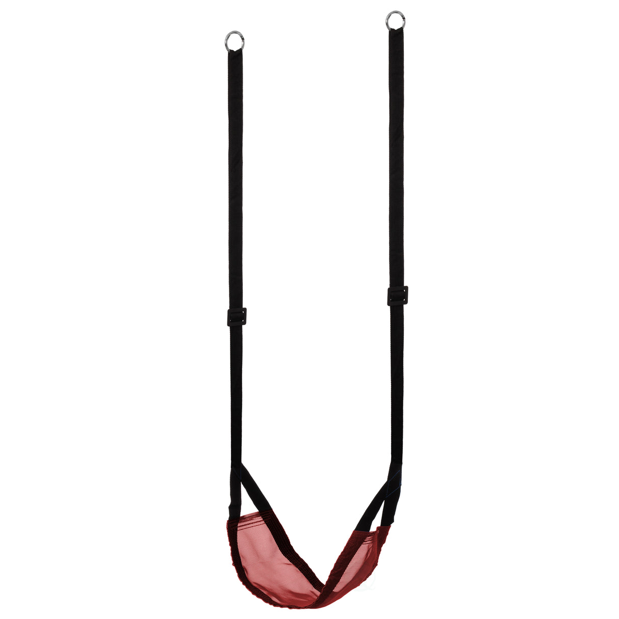 Indoor and Outdoor Patio Playground Kids Fun Hanging Mesh Fabric Tree Swing with Adjustable Strap, Red - LEHADAR
