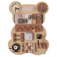 Wooden Sensory Bear Shaped Learning Toddler Busy Board for Playroom, Nursery, Preschool, and Doctors' Office, Pink - LEHADAR