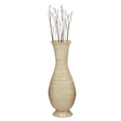 Tall Modern 13.8 in Dia Decorative Floor Vase: Handmade, Natural Bamboo Finish, Contemporary Home D̩cor, Handcrafted Bamboo, Elegant Interior Design, Bamboo Craftsmanship, Statement Piece for Modern Spaces, Medium - LEHADAR
