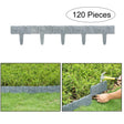 Cobbled Stone Outdoor Lawn Edging Gate 120pk Interlocking Stakes - LEHADAR
