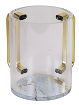 Acrylic Clear Washing Cup - Gold Handle