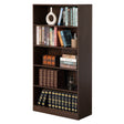 Freestanding Classic Wooden Display Bookshelf, Floor Standing Bookcase, with 5 Open Display Shelves, Brown - LEHADAR