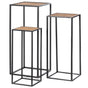 Modern Nesting Display Tables Square Accent Side End Table, Set of 3 - LEHADAR