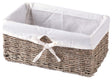 Seagrass Shelf Basket Lined with White Lining (Pack of 2) - LEHADAR