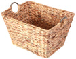 Large Multipurpose Handwoven Water Hyacinth Wicker Basket, Ideal for Organizing and Storing Towels Outdoors, and for Bedroom Use, Living Room, Bathroom, and Laundry Room - LEHADAR