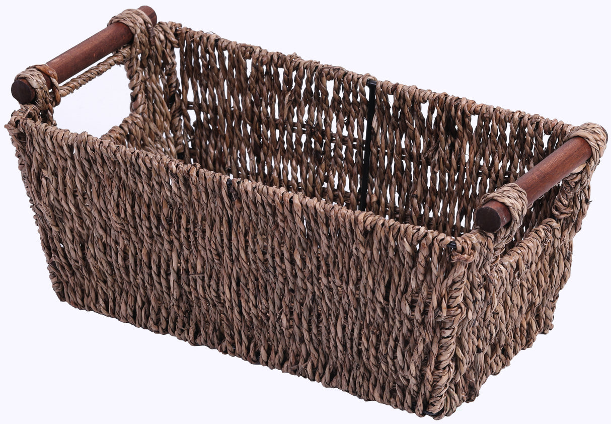 Seagrass Counter-Top Basket Great for Folded Paper Towel - LEHADAR