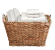 Water Hyacinth Wicker Large Square Storage Laundry Basket with Handles - LEHADAR