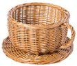 Wicker Saucer Coffee Mug Cup Decorative Gift Basket Desk Organizer - LEHADAR