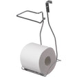 Chrome Over the Tank 2 Slots Toilet Tissue Paper Holder Organizer for Bathroom Storage - LEHADAR