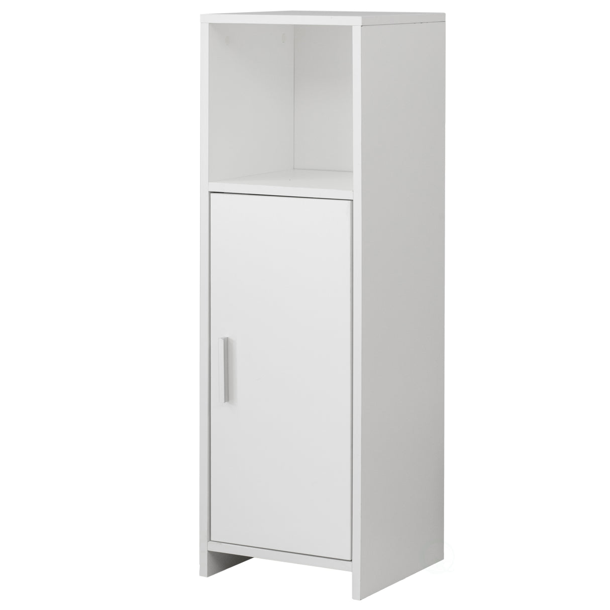 Wooden Home Tall Freestanding Bathroom Vanity linen Tower Organizer Cabinet, White - LEHADAR