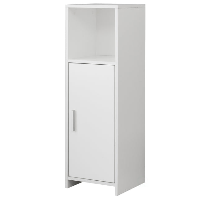 Wooden Home Tall Freestanding Bathroom Vanity linen Tower Organizer Cabinet, White - LEHADAR