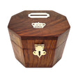 Wooden Decorative Coin Bank Money Saving Box Secured with Lockable Latch - LEHADAR