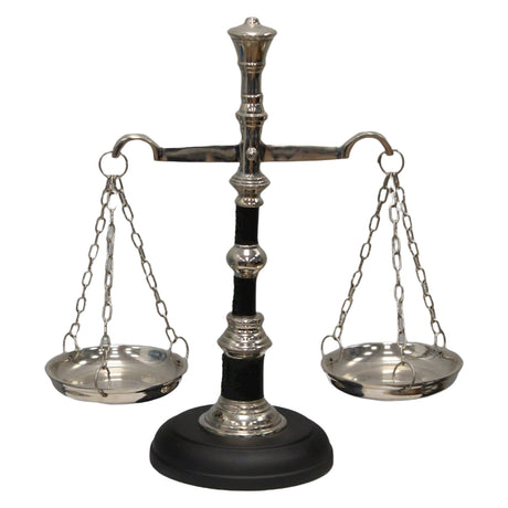Vintage Decorative Scale Tray Unique Centerpiece Stand Black and Silver - LEHADAR