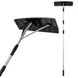Snow Rake Shovel | Aluminum Snow & Leaf Removal Tool & Pusher Scraper for House Roof & Car with 24‰۝ Rolling Blade, Lightweight 5-21‰۪ Telescoping Extendable Handle & Nonslip Grip - LEHADAR