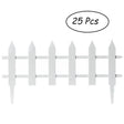 White Vinyl Garden Lawn Picket Fence Patio Flower Bed Garden Lawn Gate, 25 Pack - LEHADAR