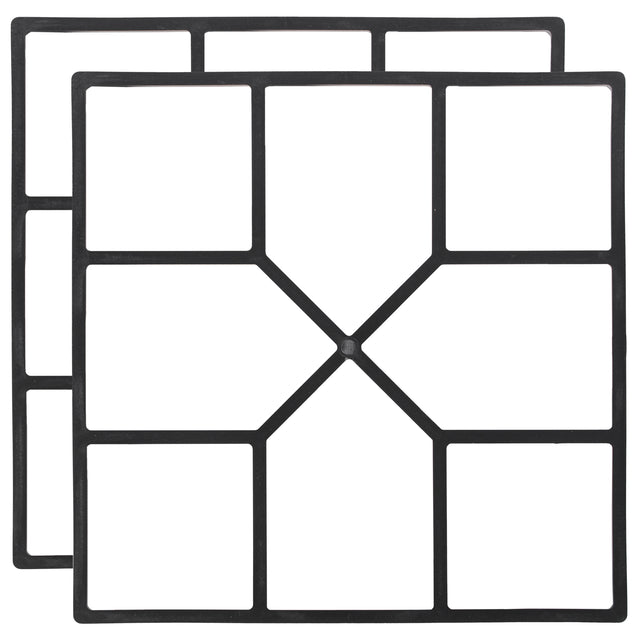 Decorative Pavement Mold Cement Form Stamp Walkway Maker Patio Stepping Stone Pavers Reusable Pathway Mould, 2 Pack - LEHADAR