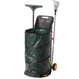 Green Garden Leaf Collector Caddy Tool Bag Holder with Hand Scoop Collapsible Trash Can - LEHADAR