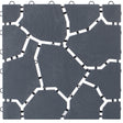 Gray Garden Path Track Interlocking Stone Look Design Pathway Tile Floor Paver, Pack of 4 - LEHADAR