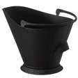 Indoor and Outdoor Black Iron Ash Bucket Use for Fire Pit, Wood Burning Stove, Grill - LEHADAR