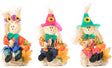 Gardenised 13 Inch Adorable Trio Yard Decor Featuring Outdoor Garden Scarecrows Relaxing Gracefully on Rustic Hay Bales. Perfect for Adding a Touch of Countryside Charm to your Outdoor Space - LEHADAR