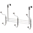 Chrome 6 Hook Hanger Organizer, Hang Over The Door Kitchen Vanity Towel Hook, Entryway Coat Rack - LEHADAR