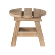 Decorative Antique Wood Style Natural Wooden Accent Stool for Indoor and Outdoor - LEHADAR
