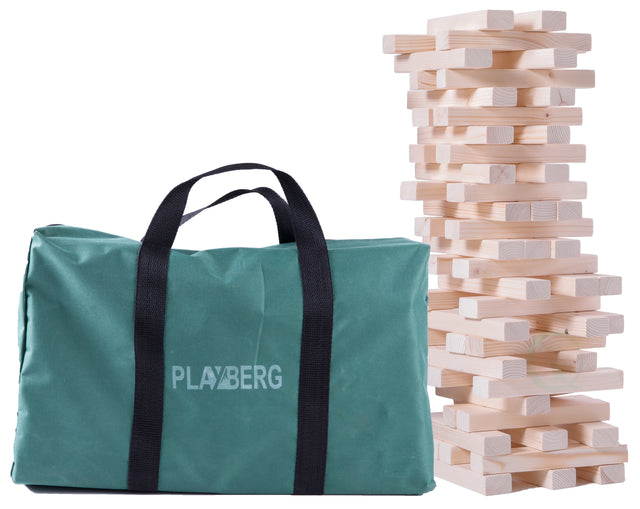 60 Block Giant Hardwood Tower Stacking Game - LEHADAR