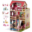 Wooden Doll House with Toys and Furniture Accessories with LED light for Ages 3+ - LEHADAR
