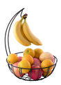 Wire Metal Fruit Basket Holder with Banana Hanger - LEHADAR