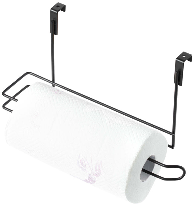 Over The Cabinet Paper Towel Holder, Black - LEHADAR