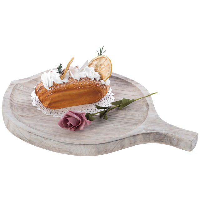 Wooden Leaf Shape Serving Tray Display Platter - LEHADAR