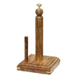Decorative Wood Paper Towel Holder with Stand for Kitchen, Dining Room, and Office - LEHADAR