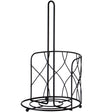 Freestanding Black Iron Towel Paper Holder Stand Roll Dispenser with Frame for Kitchen - LEHADAR