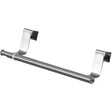 Chrome Over the Door Extendable Towel Holder Rack for the Kitchen, Vanity, and Bathroom - LEHADAR