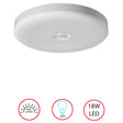 Modern White Round 12 Inch Motion Sensor LED Indoor Ceiling Light Flush Mount Fixture 6500K Daylight, 1800lm 18W Energy Efficient with Adjustable Beam Angle for Living Room, Bedroom, Bathroom, - LEHADAR